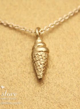 圆筒冰激凌 甜筒 蛋卷 冰淇淋 许愿项链 锁骨链 美国Dogeared正品