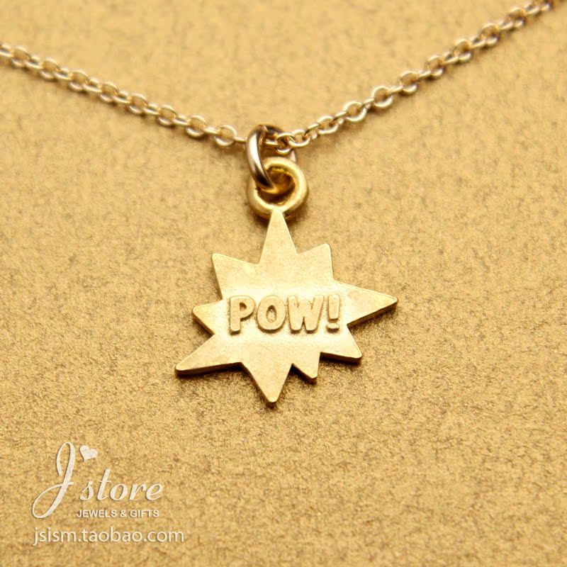 POW！ 许愿项链 925银 银镀金链锁骨链项链 美国Dogeared正品