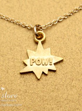 POW！ 许愿项链 925银 银镀金链锁骨链项链 美国Dogeared正品