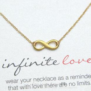 美国无限爱锁骨链 Dogeared 正品 许愿项链 infinite LOVE颈链