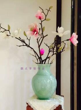 龙泉青瓷样板间会所陈设酒柜摆件