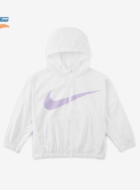 Nike/耐克正品休闲透气新款运动小童拉链凉感防晒夹克FQ3656-100