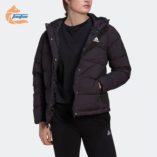 阿迪达斯女士保暖连帽运动外套