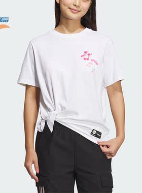 Adidas/阿迪达斯正品NEO草莓熊印花女子运动短袖T恤IP4028