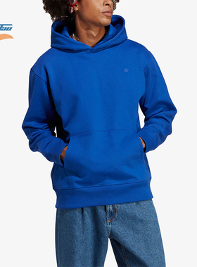 Adidas/阿迪达斯正品三叶草男士加绒保暖宽松连帽卫衣IC4997