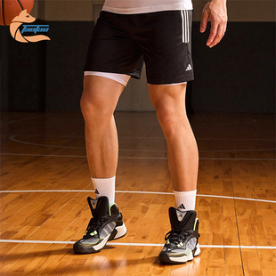 阿迪达斯正品 篮球宽松短裤 SHORT男士 IU2432 STRIPES Adidas