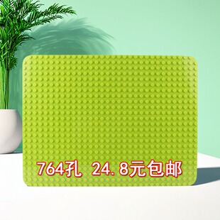 兼容乐高大颗粒底板拼插地板组装玩具得宝配件幼儿园大块积木墙