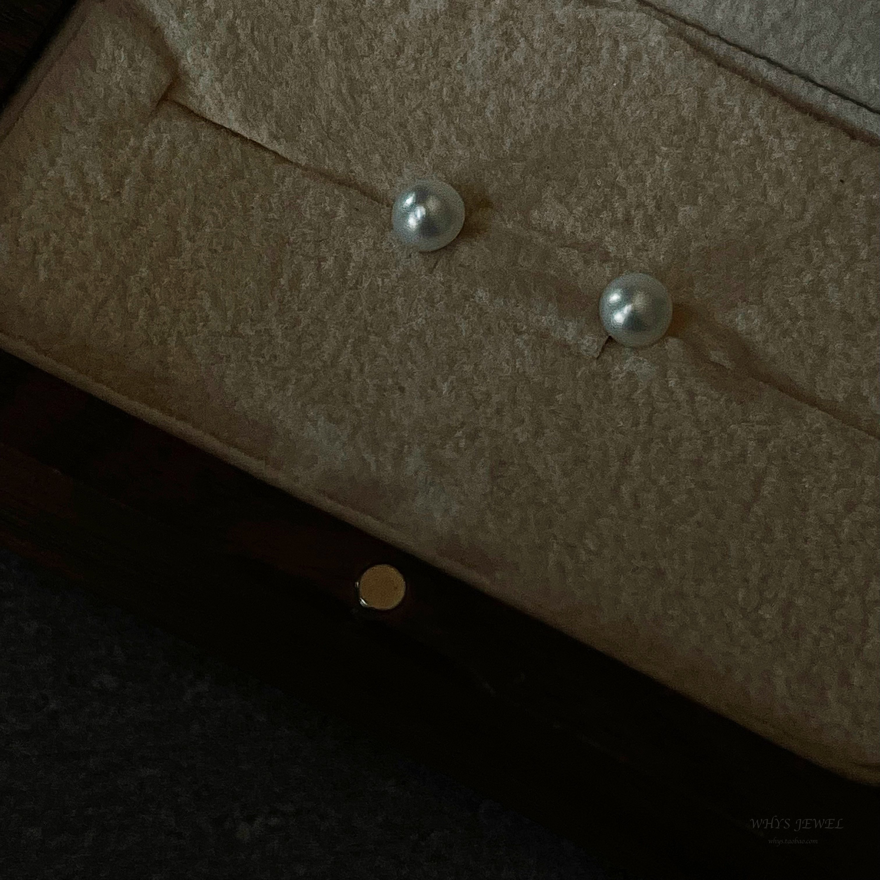 WHYs天然珍珠通勤纯银耳钉