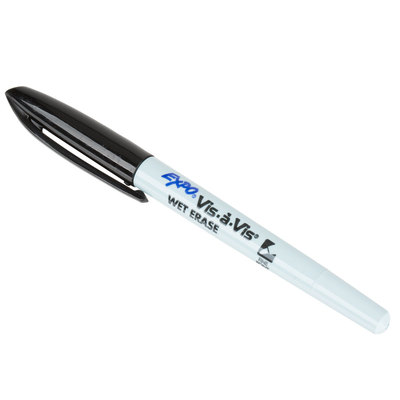 Expo 16001 Vis-a-Vis Black Fine Point Wet Erase Marker水溶笔