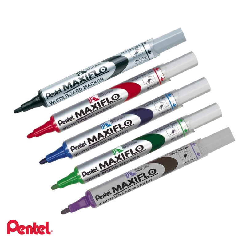 Pentel MAXIFLO MWL5S Whiteboard Markers日本派通液压白板笔细