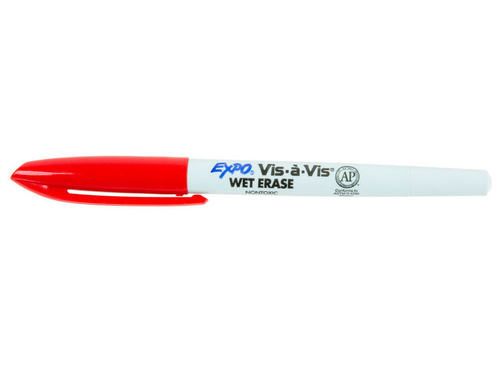 Expo 16002 Vis-a-Vis Red Fine Point Wet Erase Marker 马克笔