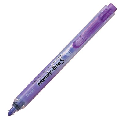 日本Pentel 自動螢光筆  紫色 伸缩头荧光笔 有6色可选