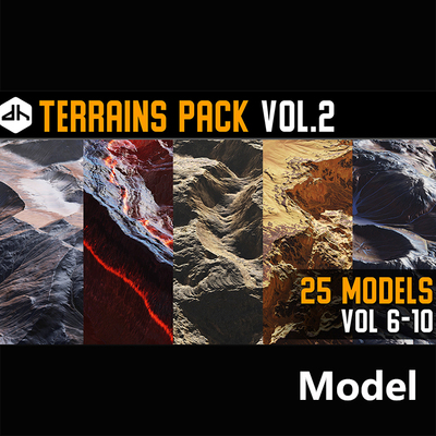 Model 25组地形模型贴图包Terrains Pack Vol.2