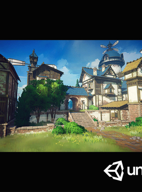 Unity3D 卡通风格化幻想小镇Stylised Fantasy Town URP