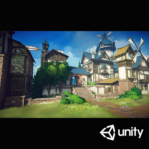 Unity3D 卡通风格化幻想小镇Stylised Fantasy Town URP