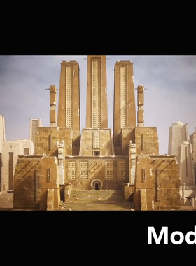 Model 远古文明奇幻庙宇kitbash3d模型资源