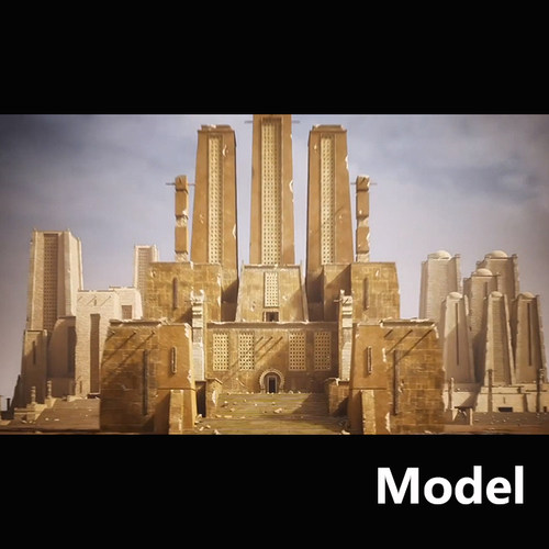 Model 远古文明奇幻庙宇kitbash3d模型资源