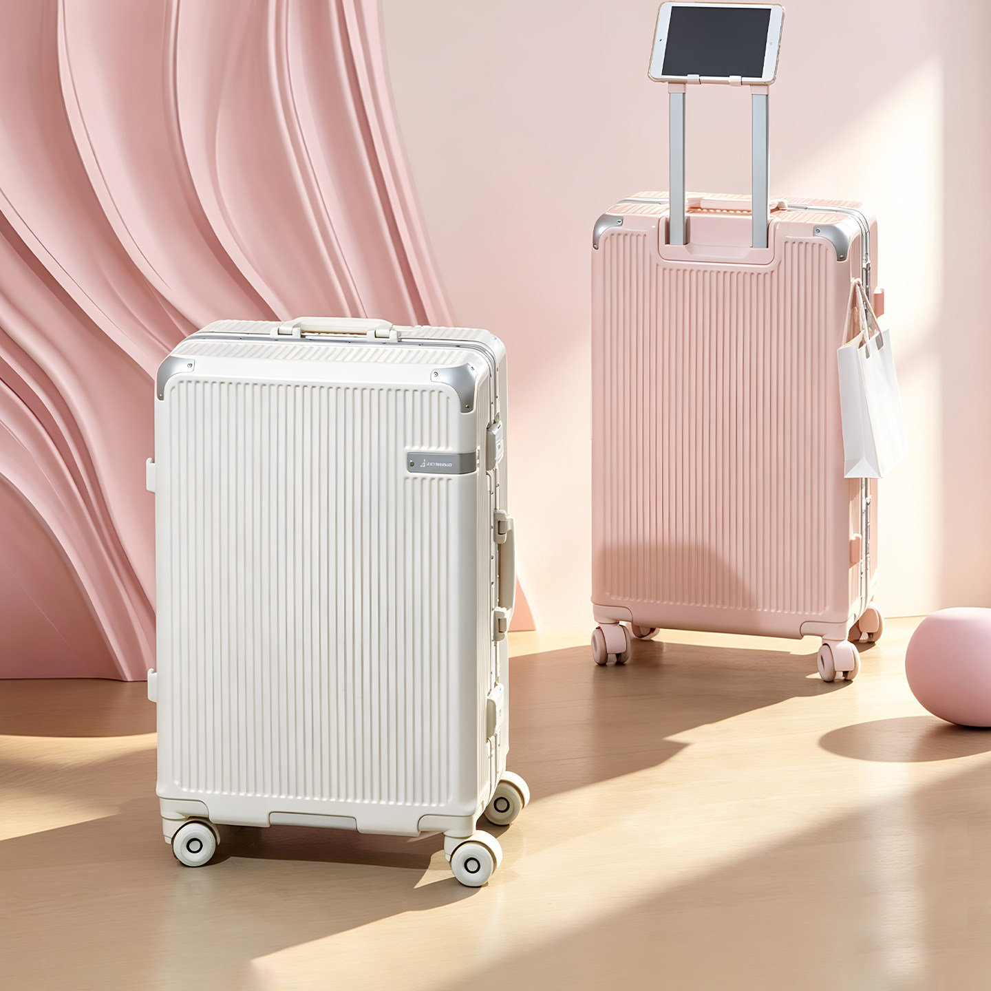 袋鼠行李箱20寸登机2026新款铝框pc材质22女生旅行拉杆密码皮箱24