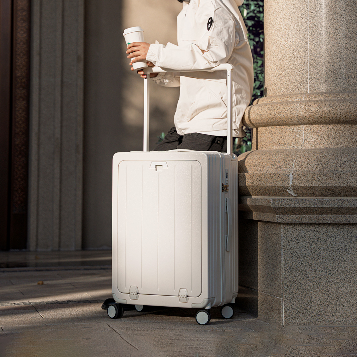 袋鼠行李箱20寸登机箱pc材质女生高颜值小型轻便宽拉杆旅行箱子24