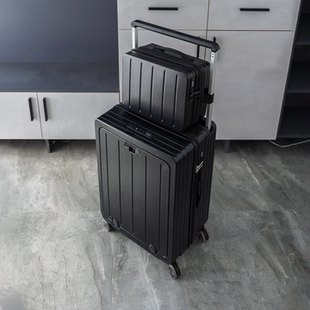 袋鼠前开口行李箱子母箱20寸男生可上飞机免托运登机结实耐用加厚