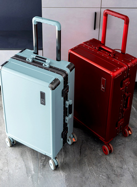 袋鼠2026新款拉杆行李箱红色结婚陪嫁女加厚耐用纯pc24寸红喜皮箱