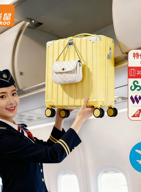 袋鼠行李箱14寸可登机20X30*40cm乘春秋航空小型旅行拉杆迷你小13