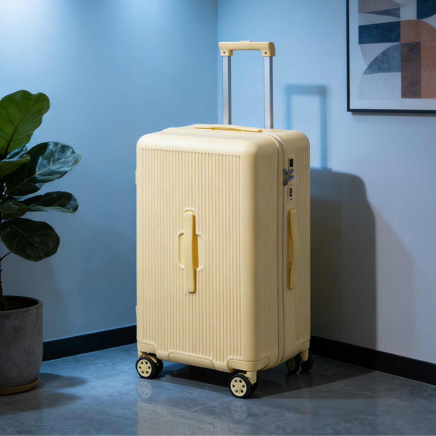 袋鼠行李箱拉链款双层防爆结实耐用加厚女20寸登机拉杆密码皮箱24