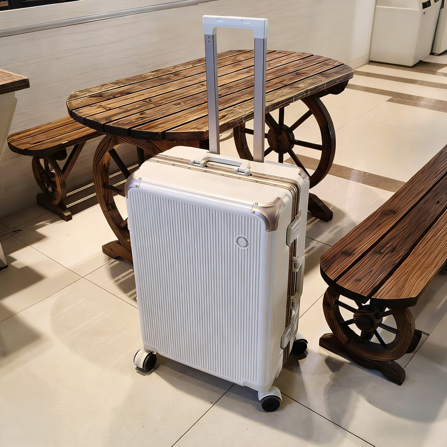 袋鼠飞机行李箱20寸免托运登机pc材质超轻静音2025款旅行拉杆密码