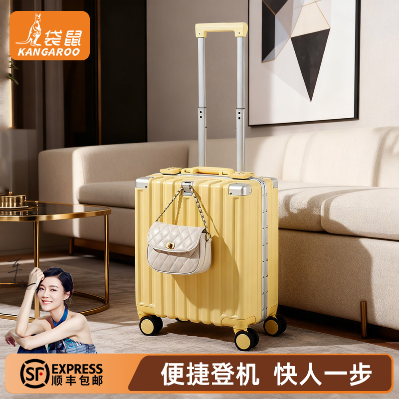 【正品袋鼠】静音轮铝框款可坐人