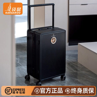 袋鼠可上飞机行李箱20寸登机箱男加厚耐用静音轮宽拉杆旅行铝框22
