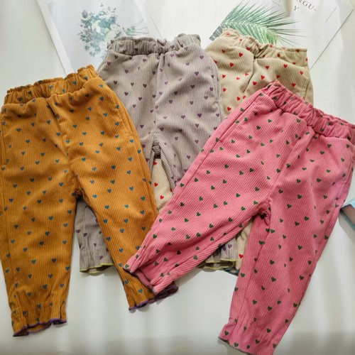 纯原日单MARKEYS旗下LSP灯芯绒长裤宽松心形图案灯芯绒裤子