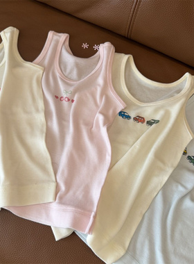 纯原日单KP新款背心100%纯棉面料软fufu缝线外置设计柔软舒适亲肤