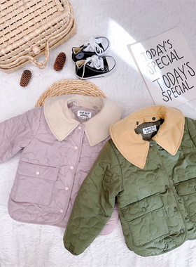 日单bebe旗下SLAPSLIP初冬薄款棉服外套 男童女童中性活领棉外套