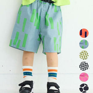 纯原日单Markeys满印防撕裂攀岩短裤儿童满印纯棉短裤活泼经典