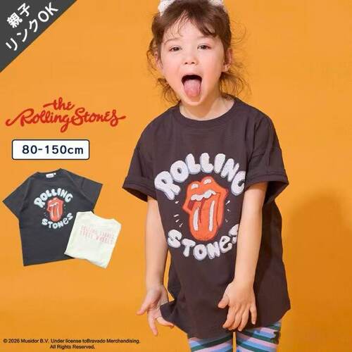 纯原日单 Markeys 卡通纯棉短袖亲子T恤 ROLLING STONES 潮酷印花