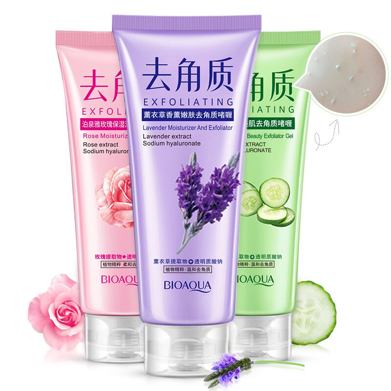 黄瓜去角质夏日清爽提亮肤色去死皮玫瑰啫喱深层清洁脸部