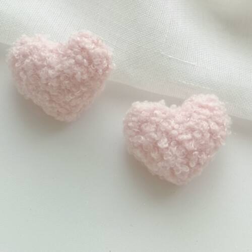 5cm爱心泰迪绒粉色配件圣诞树