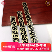 新中式 复古衣柜橱柜圆形面板铜拉手明清家具铜配件纯铜柜门铜把手