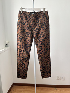 样品码 面料柔软舒适 腰围76 裤 臀围100 Soda女式 长94 豹纹休闲裤