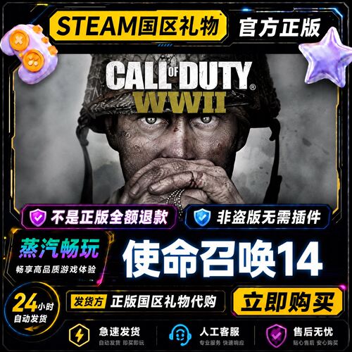 Steam正版 使命召唤14Call of Duty WWII 使命召唤二战  国区礼物