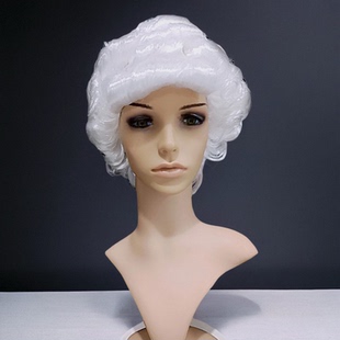 法官律师假发宫廷演出头套钢琴演奏话剧逼真男女成人儿童表演假发