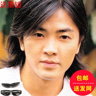 古惑仔郑伊健演陈浩南同款假发时尚流行逼真中长反翘卷发高温丝