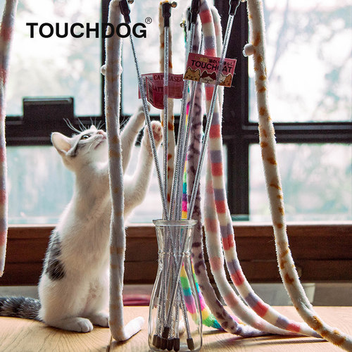 Touchcat它它逗猫棒猫咪玩具自嗨解闷仙女逗猫棒长杆带铃铛耐咬羽
