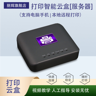 丽辉打印服务器支持手机电脑共享扫描本地异地远程云打印机共享器智能外接打印云盒USB改wifi无线网络连接器