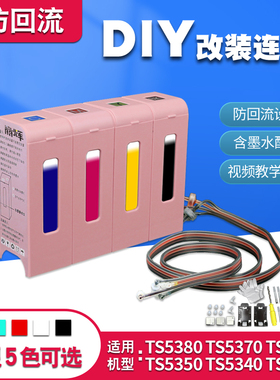 丽辉适用佳能CANON TS5380 TS5370 TS5360 TS5350 5340 5320原装打印机连供改装860XL 861XL墨盒墨水供墨系统