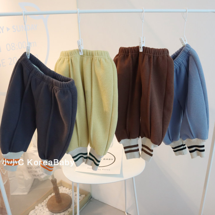 过冬实用款！儿童加绒卫裤纯棉