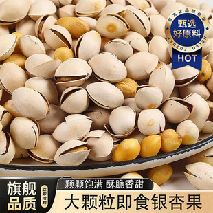 熟银杏果带壳烤白果即食干果干货盐烤银杏即食炒白果秋冬年货零食