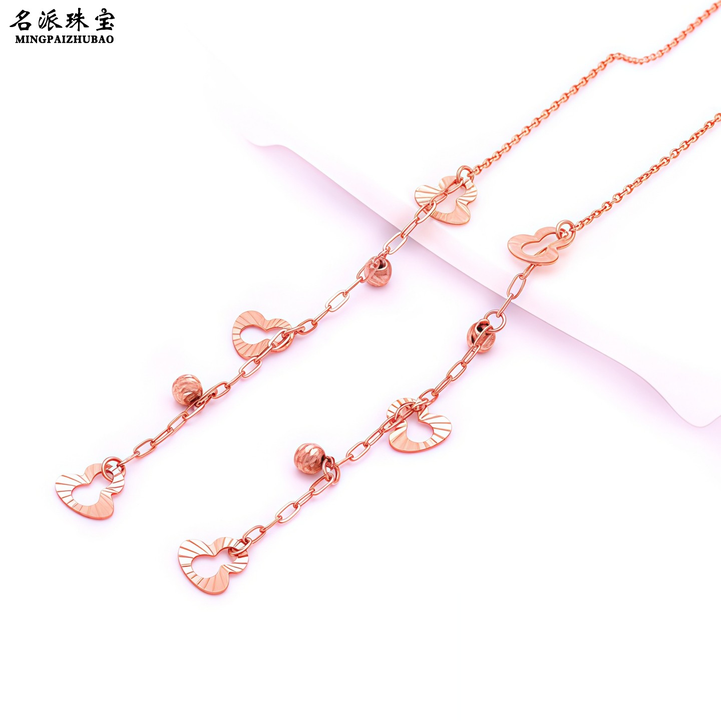 俄罗斯585彩金流苏珠子精致耳线