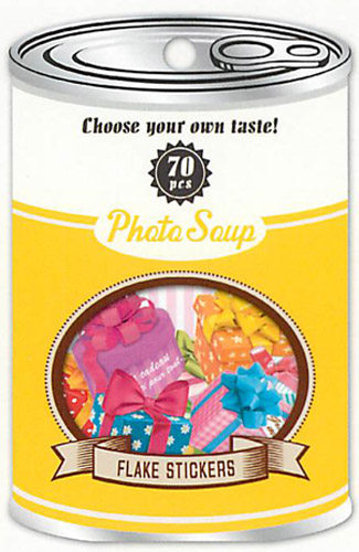 贴纸 日本 Q-LiA PhotoSoup 礼物盒 70枚 手帐贴纸 装饰手工DIY