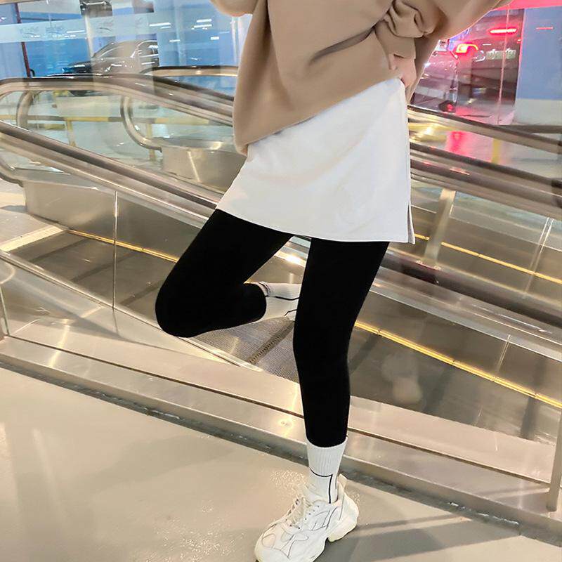屁帘下摆内搭叠穿搭配鲨鱼裤下摆不透假两件叠穿下摆遮屁股
